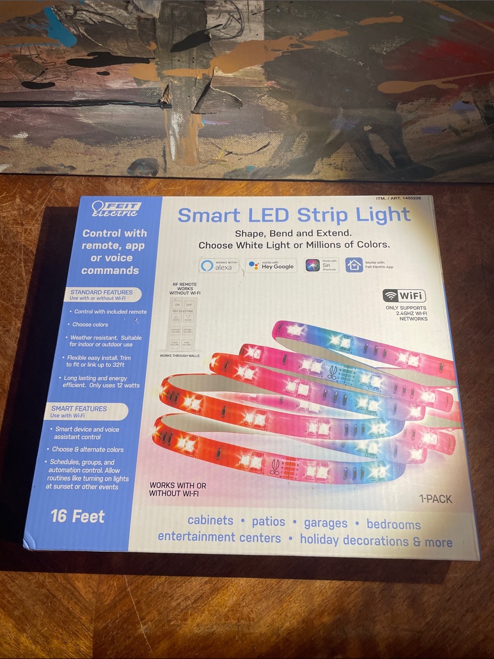 FEIT Blue and Yellow Smart LED Strip Light